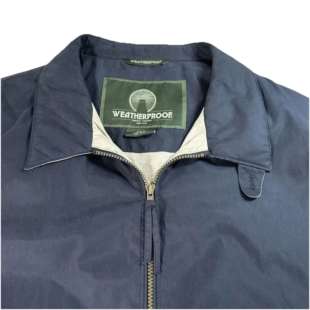 Weatherproof Men Microfiber Golf Jacket 3XLT Navy Blue Dad Everyday Grandpacore